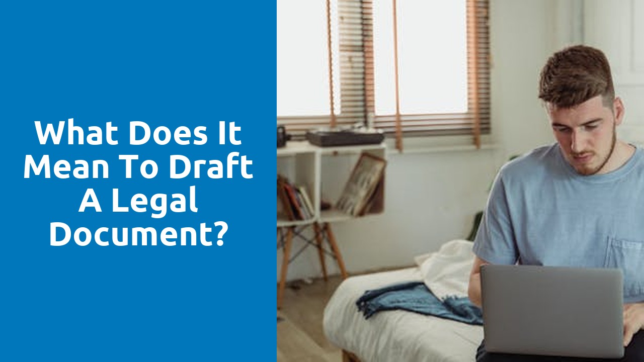 What does it mean to draft a legal document?